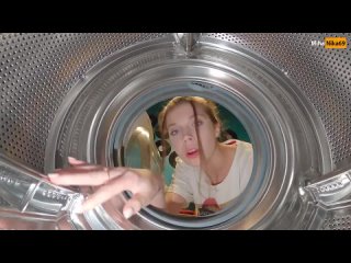 stuck in the washing machine and got fucked