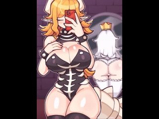 bowsette - gif; animation; thicc; big tits; big boobs; big ass; big butt; 3d sex porno hentai; (by @dice coffeedox) [pokemon]